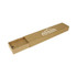 A Kraft sliding gift box in a natural brown colour, featuring an engraved logo, designed for pen packaging.