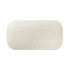 A hinged box in a light cream colour, featuring a smooth surface and rounded edges, with a logo present.