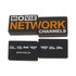 Custom moulded flash drives in black with orange and white branding elements, featuring a logo on one side.