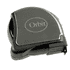 A professional 5-metre tape measure in black and silver, featuring a circular design and a branding logo.