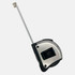 A silver and black professional 5 metre tape measure with a locking mechanism and a metal hook.