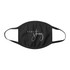 A black cotton face mask featuring the phrase "Stay Strong" in white lettering. It has ear loops for secure wear.
