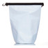 A white 5L dry bag with a black closure, featuring a simple design and a logo.
