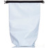 A white 10L dry bag with a black zip closure and a logo on the front.