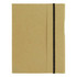A large A5 journal book in a brown kraft cover, featuring an elastic band closure and a minimalist design.
