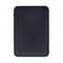 A black power bank with a sleek design, featuring a logo and indicator lights.