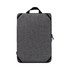 A grey laptop sling bag with a handle and black accents, featuring a zip closure and a logo.