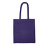 A purple recycled cotton tote bag with two handles and no visible branding.