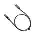 A black 4-in-1 charging cable with USB and multiple connector ends. It features a branded logo.