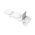 A white magnetic wireless charging kit with three pads and various charging cables, featuring a compact, foldable design.