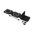 A black Jersey 15W Magnetic Wireless Charging Kit with two charging pads, USB cable, and accessories stored in a compact design.