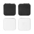Avola Retractable Fast Charge Cable and Stand in black and white, featuring a compact, square design.