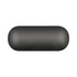 A black oval charging case for Aria True Wireless Earbuds is displayed. The case has a smooth finish and a seamless design.
