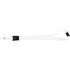 A 25mm white lanyard featuring a black clip and attachment, suitable for events and exhibitions.