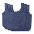 A set of three reusable shopper totes in a dark denim texture, featuring a simple design and reinforced handles.