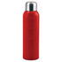 A drink bottle in bright red with a stainless steel lid, featuring branding. It's 800ml in capacity.