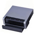 A USB smart charger in silver and black, featuring multiple USB ports and a sleek design. It includes a brand logo.