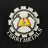 A logo featuring a gear, crossed hammers, and a hard hat, with the text "TERRY METALS".