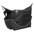 A black cooler bag with multiple compartments and a logo, featuring a shoulder strap and zip closure.