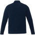 A navy long sleeve polo shirt for men, featuring a collar and a branded logo on the back.
