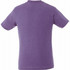 A short sleeve men's tee in a purple hue, featuring a smooth, simple design and a logo on the back.