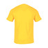 A yellow short sleeve men's tee, featuring a plain back with no visible designs or logos.