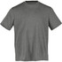 A grey short sleeve tech tee for men, featuring a simple design and a logo on the chest area.