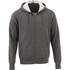 A men's Cypress fleece zip hoody in grey with a contrasting inner lining and a front zip. Features a logo and two pockets.