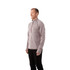 A knitted men's half zip jumper in a marled grey hue, featuring a stylish design and a logo.