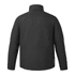 A black insulated puffer jacket for men, featuring a high collar and a simple, sleek design on the back.