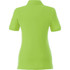 A women's polo shirt in bright green, featuring a classic collar and short sleeves, with a subtle logo.