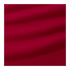 A close-up of a red fabric showcasing a smooth texture, ideal for a women's short sleeve tee. It has a logo.