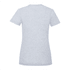 A grey women's short sleeve t-shirt with a fitted design and a branding logo.