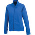 A women's jacket in bright blue, featuring a zip-up front and a collar, with branding on the fabric.
