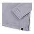 A light grey eco-friendly quarter zip jacket for women, featuring minimalist design and a logo.