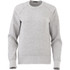 A grey women's fleece crew jumper with long sleeves and a round neckline. It features a small logo.