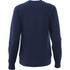 A navy blue women's fleece crew jumper with a classic fit and long sleeves. It features a logo on the back.