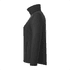 A women's insulated puffer jacket in black, featuring a zip closure and side pockets, with branding present.