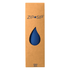 A drink bottle in blue, packaged in a brown box with a logo and a water droplet design. Holds 720ml.