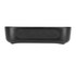 A black Bluetooth speaker featuring control buttons on the side and a sleek, minimalist design.
