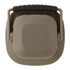 A mini camping lantern in olive green, featuring a sturdy handle for easy carrying. It has a smooth, square shape.
