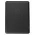 A sleek black wireless charging mouse pad featuring a logo, designed for phone and technology use.