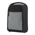 A compact black and grey travel shoe bag with a carry handle and zippered compartments. It features a mesh panel on the top.