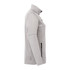 A light grey women's softshell jacket with a high collar and side pockets, featuring a logo.