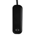 A black foldable charging cable with a wireless watch charger, featuring a sleek, compact design and a branding logo.