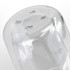 A double wall glass featuring a clear design, holds 250ml, and includes a logo on the base.
