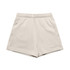 Track shorts in a light beige colour with an elastic waistband and side pockets. Features a brand logo.