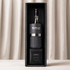 A black wine bottle cooler, a glass tumbler, and a box of brittle, all packaged in a stylish gift box.