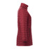 A women's lightweight packable insulated puffer jacket in a rich burgundy colour, featuring a high collar and side pockets.