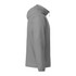 A grey Men's TOBA Packable Jacket featuring a hood and an attached logo. Ideal for rain protection.